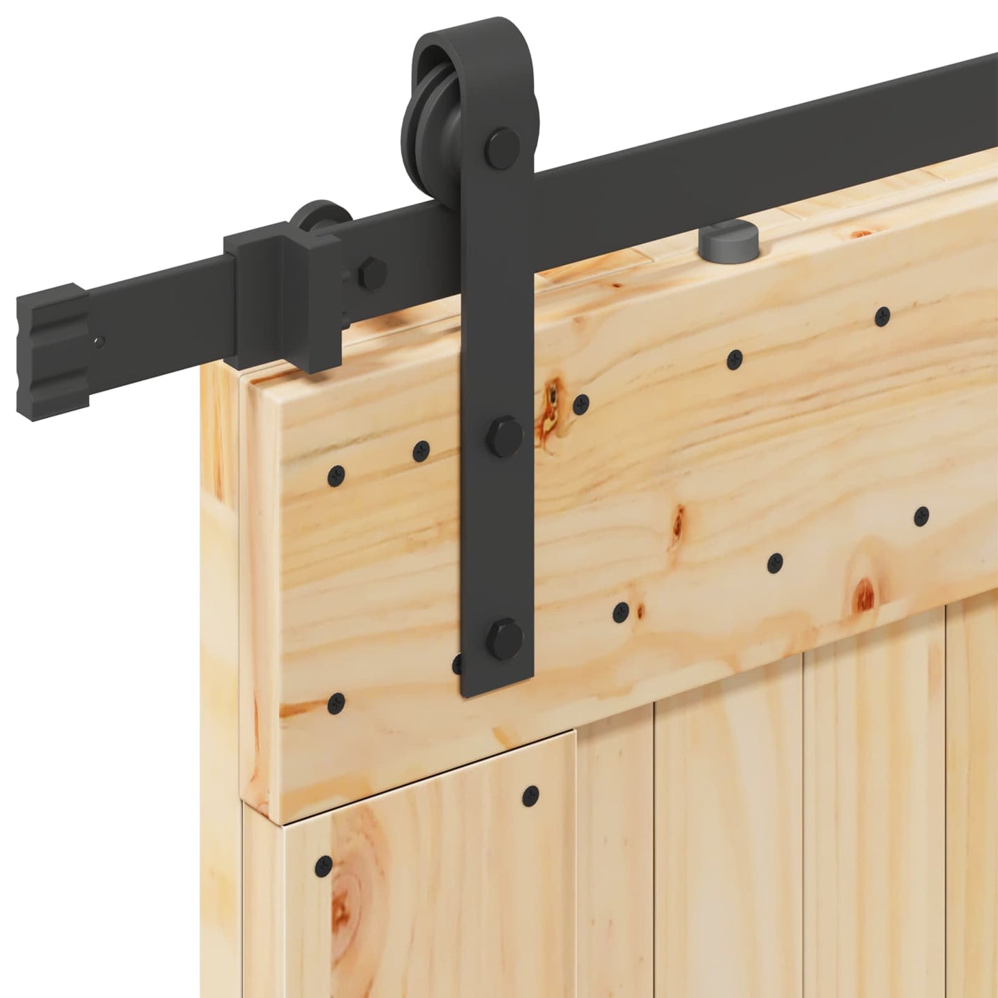 vidaXL Sliding Door NARVIK Natural and Black 70 x 210 cm (213.5 cm)