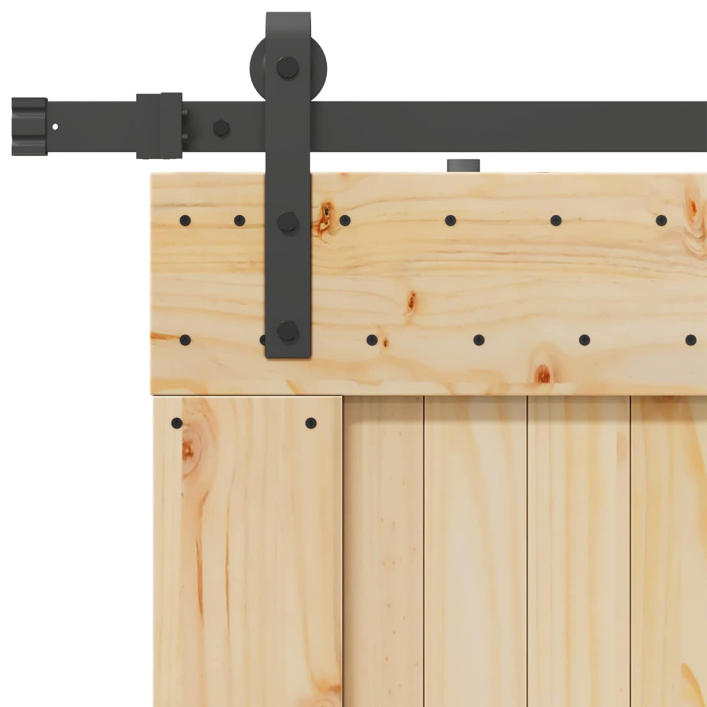 vidaXL Sliding Door NARVIK Natural and Black 70 x 210 cm (213.5 cm)