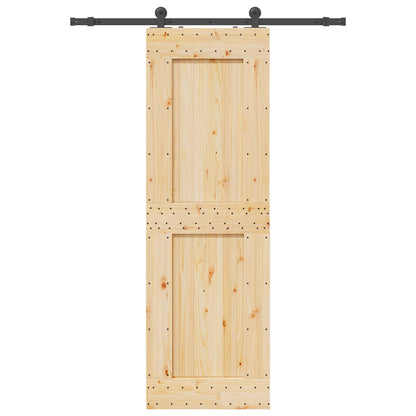 vidaXL Sliding Door NARVIK Natural and Black 70 x 210 cm (152.5 cm)