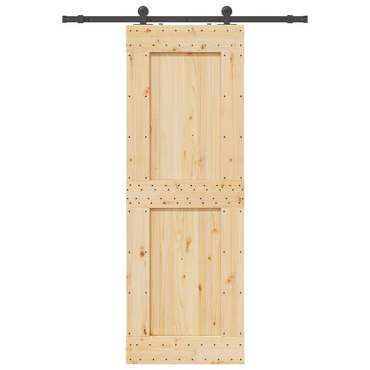 vidaXL Sliding Door NARVIK Natural and Black 80 x 210 cm (152.5 cm)