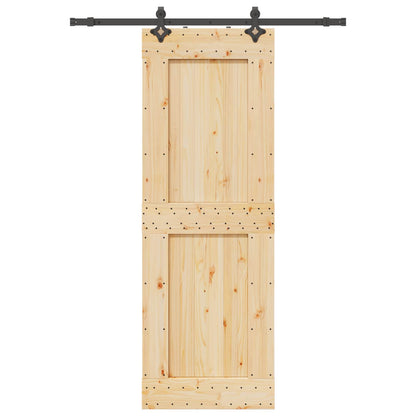 vidaXL Sliding Door NARVIK Natural and Black 80 x 210 cm (152.5 cm)