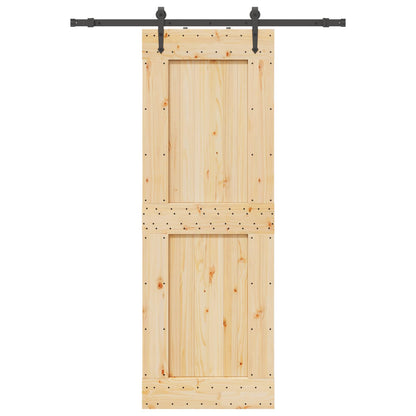 vidaXL Sliding Door NARVIK Natural and Black 80 x 210 cm (152.5 cm)