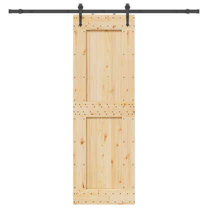 vidaXL Sliding Door NARVIK Natural and Black 70 x 210 cm (213.5 cm)