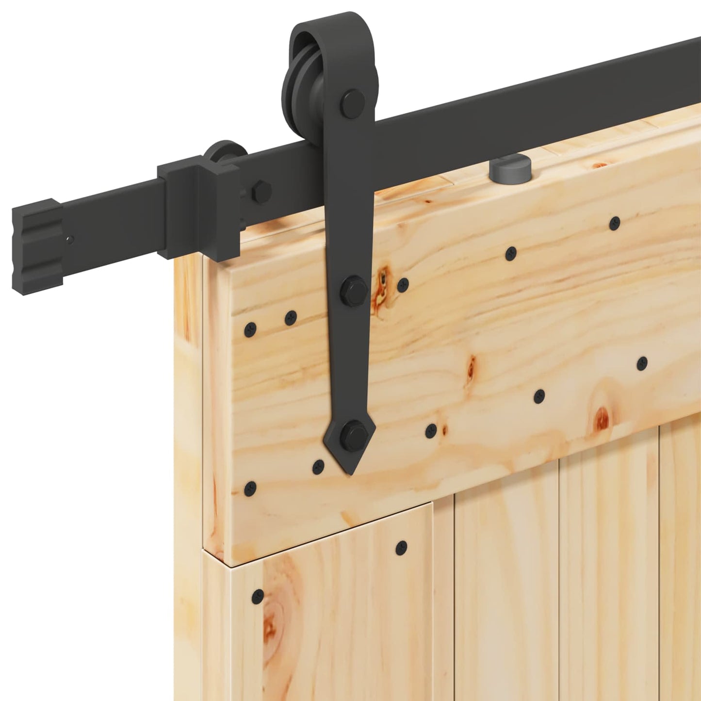 vidaXL Sliding Door NARVIK Natural and Black