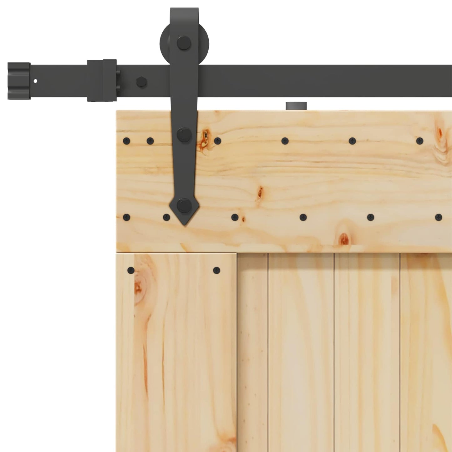 vidaXL Sliding Door NARVIK Natural and Black