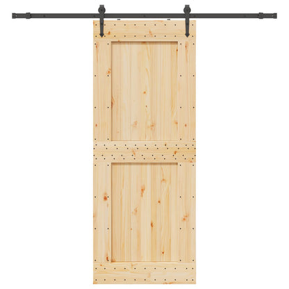 vidaXL Sliding Door NARVIK Natural and Black