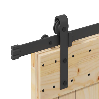 vidaXL Sliding Door NARVIK Natural and Black 70 x 210 cm (152.5 cm)