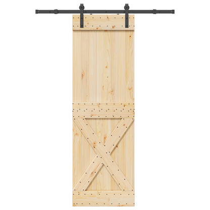 vidaXL Sliding Door NARVIK Natural and Black 70 x 210 cm (152.5 cm)