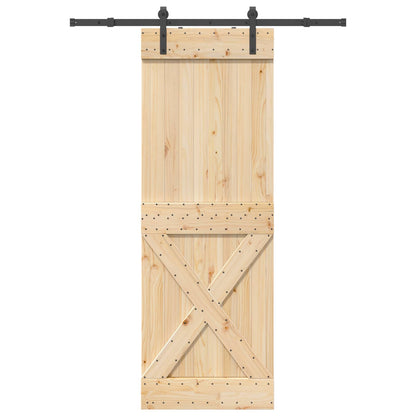 vidaXL Sliding Door NARVIK Natural and Black 80 x 210 cm (152.5 cm)