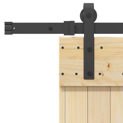 vidaXL Sliding Door NARVIK Natural and Black 100 x 210 cm (213.5 cm)