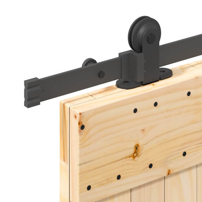 vidaXL Sliding Door NARVIK Natural and Black 70 x 210 cm (152.5 cm)