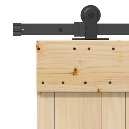 vidaXL Sliding Door NARVIK Natural and Black 70 x 210 cm (152.5 cm)