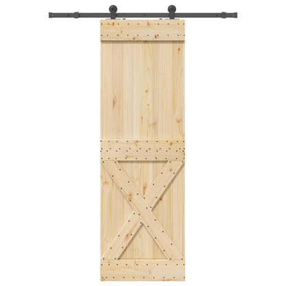 vidaXL Sliding Door NARVIK Natural and Black 70 x 210 cm (152.5 cm)