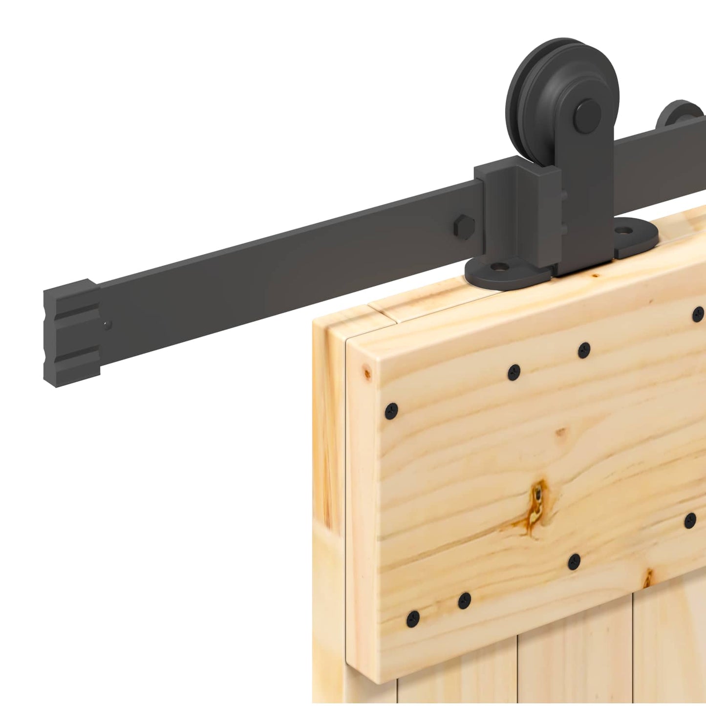 vidaXL Sliding Door NARVIK Natural and Black