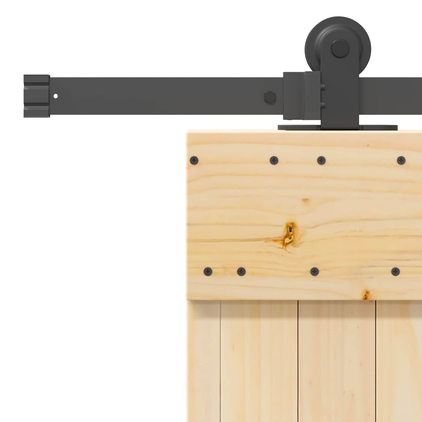 vidaXL Sliding Door NARVIK Natural and Black