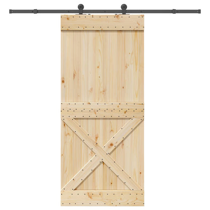 vidaXL Sliding Door NARVIK Natural and Black