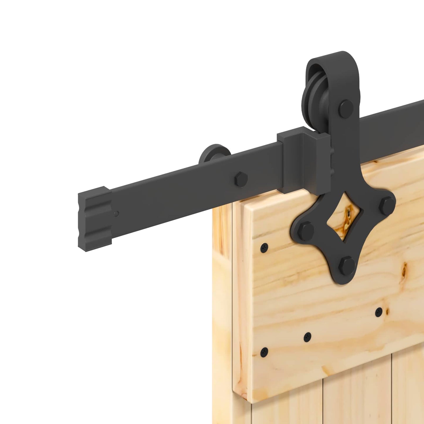 vidaXL Sliding Door NARVIK Natural and Black 70 x 210 cm (152.5 cm)