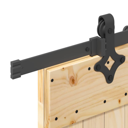 vidaXL Sliding Door NARVIK Natural and Black 70 x 210 cm (213.5 cm)
