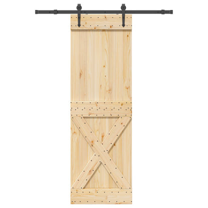 vidaXL Sliding Door NARVIK Natural and Black 70 x 210 cm (152.5 cm)