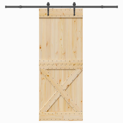vidaXL Sliding Door NARVIK Natural and Black