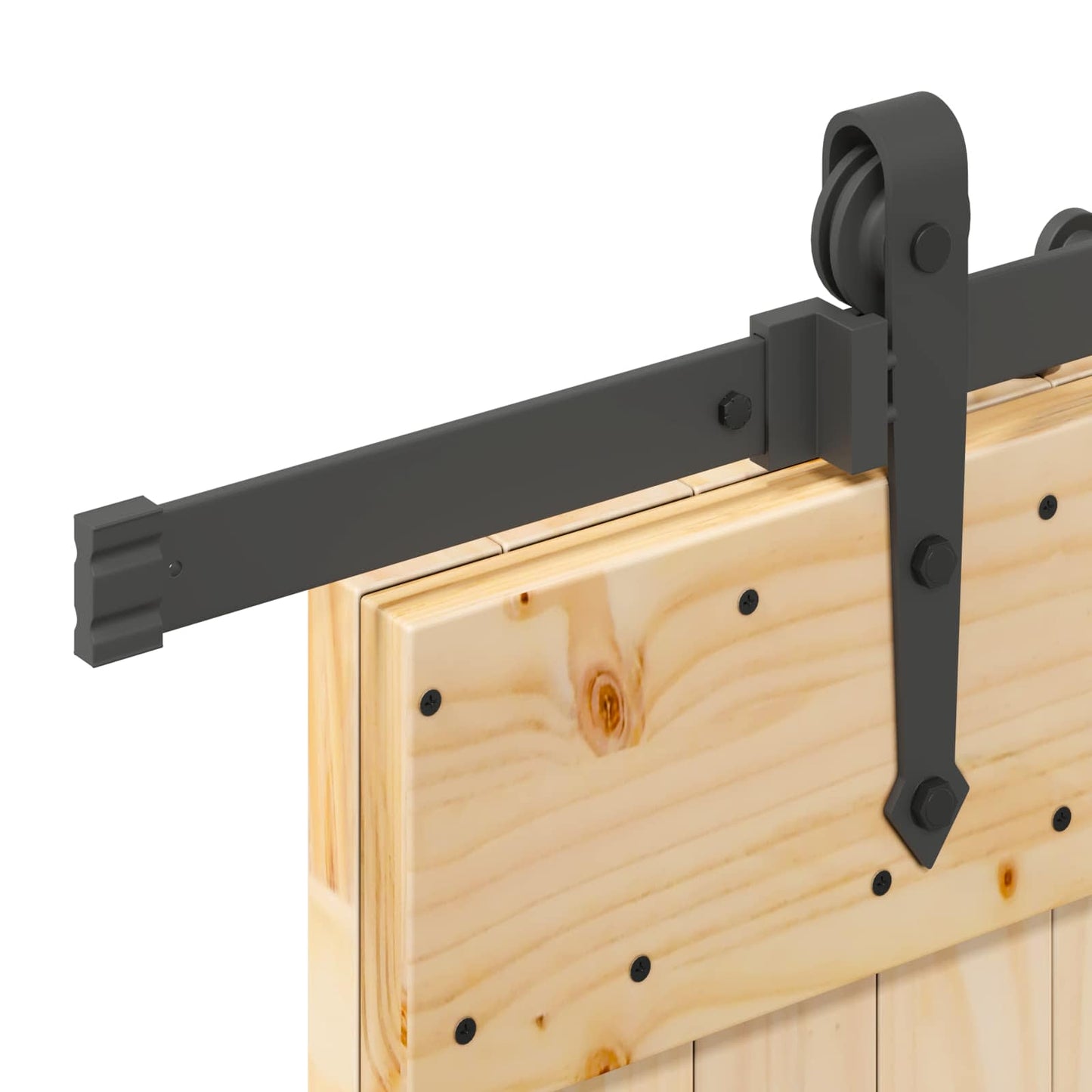 vidaXL Sliding Door NARVIK Natural and Black
