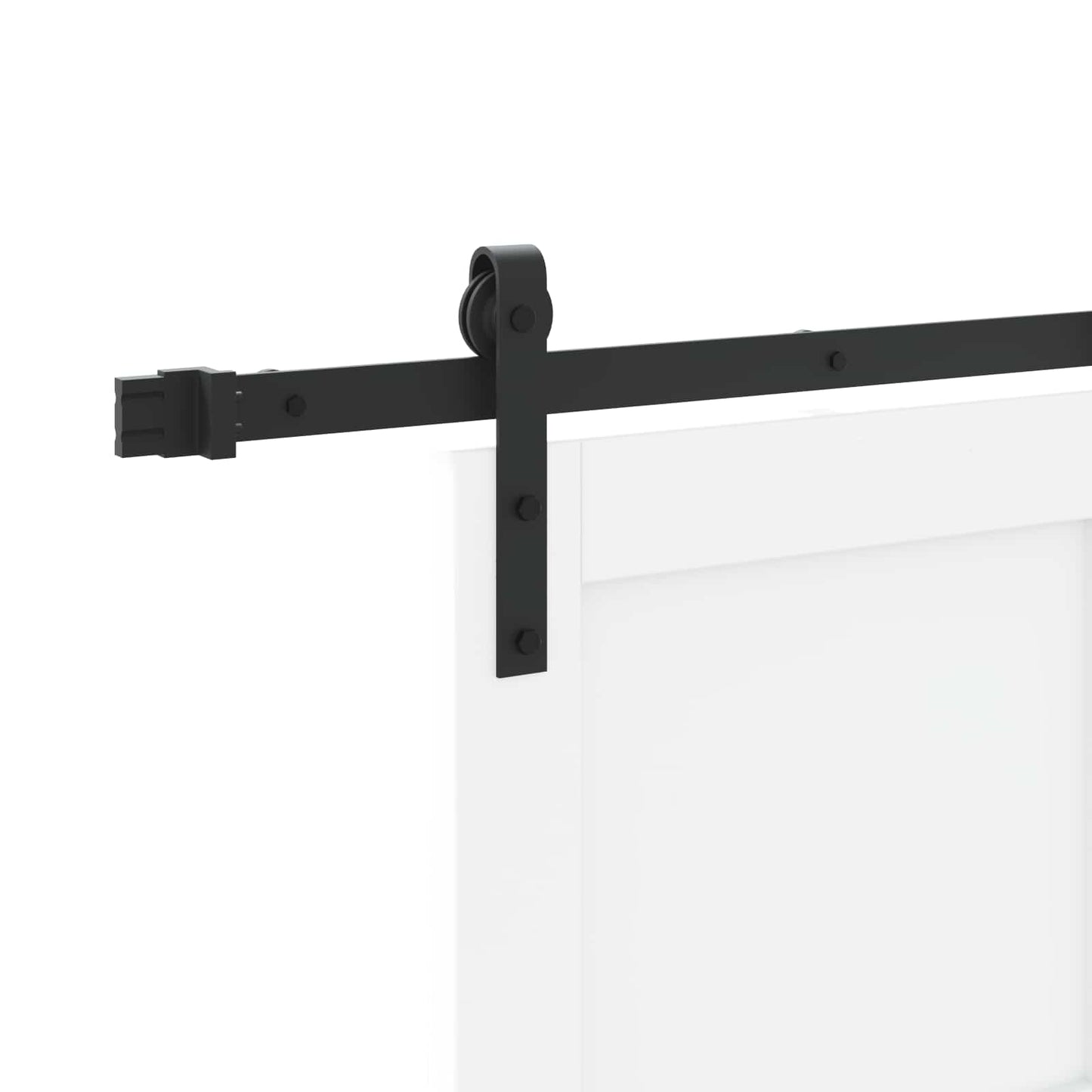 vidaXL Sliding Door White and Black 83 x 202 cm Solid Pine Wood