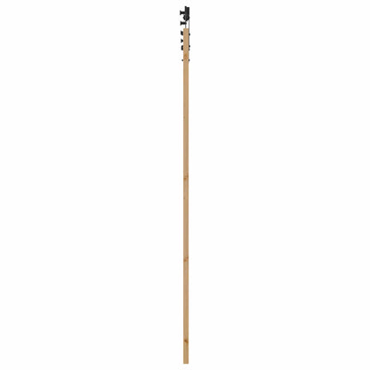 vidaXL Sliding Door Natural and Black 83 x 232 cm Solid Pine Wood