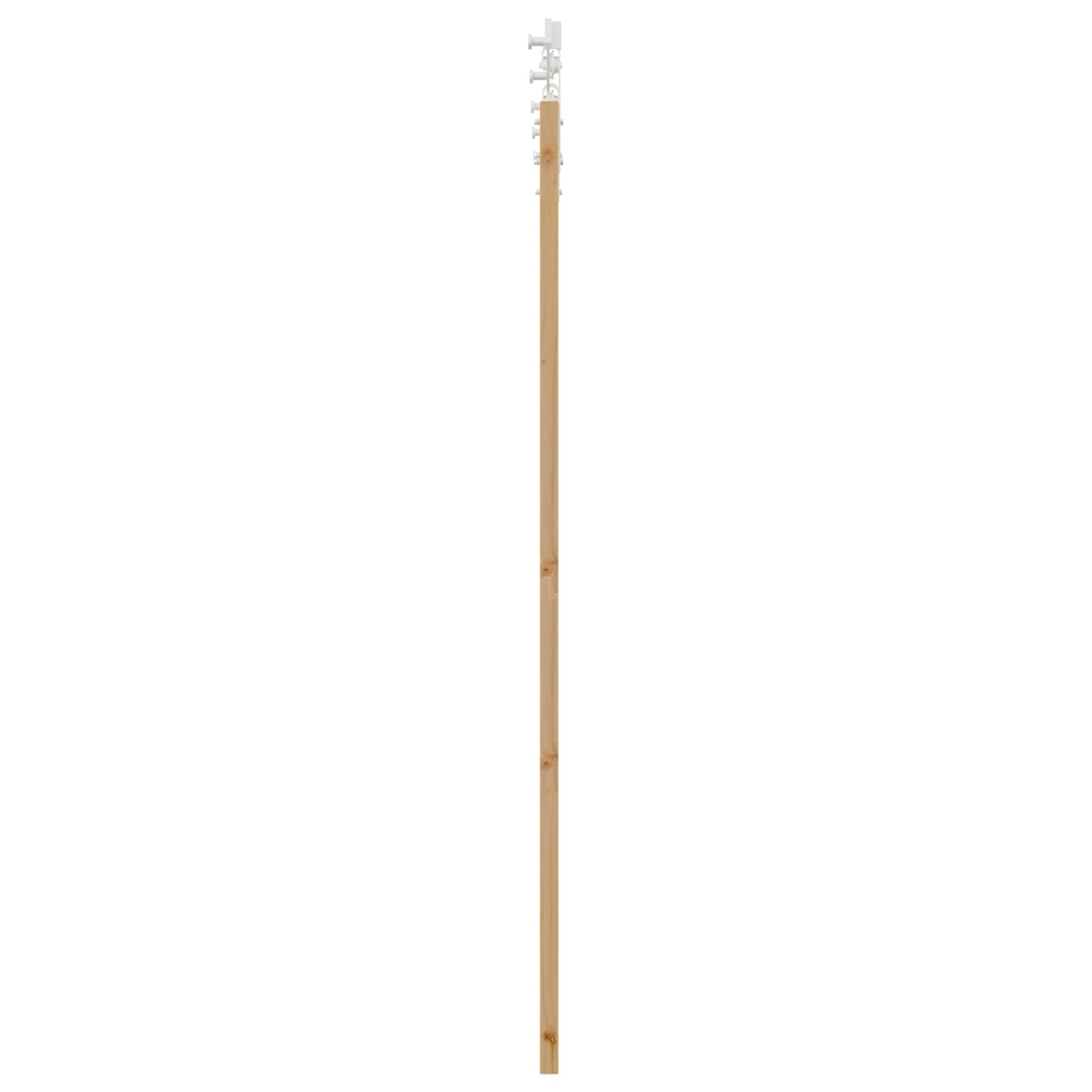 vidaXL Sliding Door Natural and White 61 x 198.5 cm Solid Pine Wood