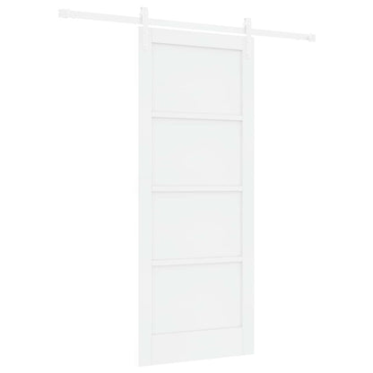 vidaXL Sliding Door White 83 x 202 cm Solid Pine Wood