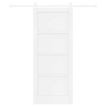 vidaXL Sliding Door White 83 x 202 cm Solid Pine Wood