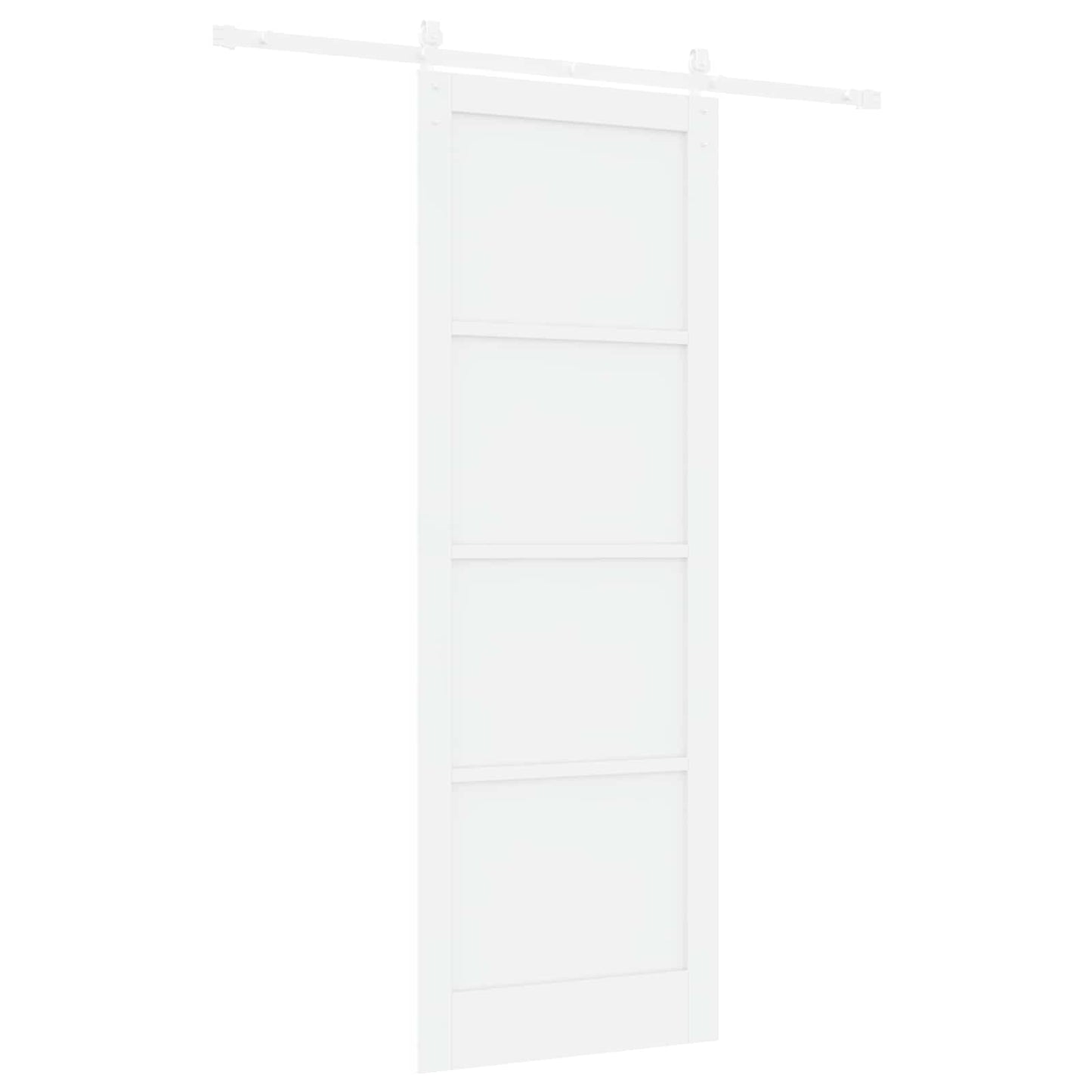 vidaXL Sliding Door White 83 x 232 cm Solid Pine Wood