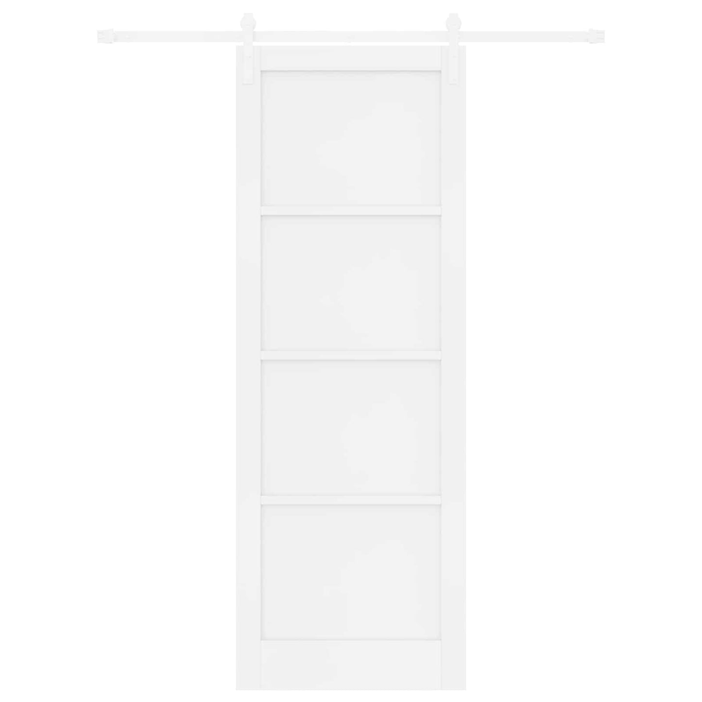 vidaXL Sliding Door White 83 x 232 cm Solid Pine Wood