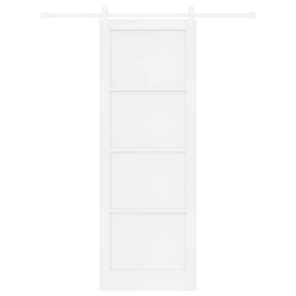 vidaXL Sliding Door White 83 x 232 cm Solid Pine Wood