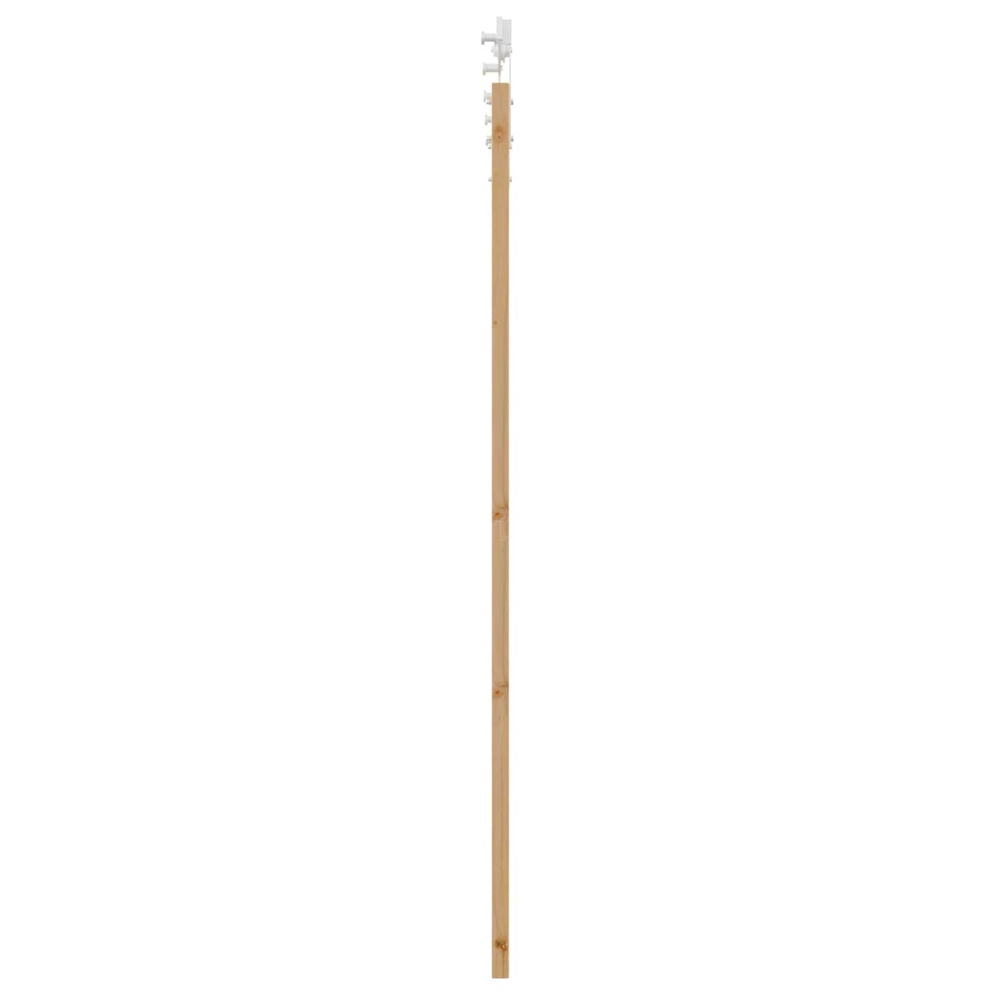vidaXL Sliding Door Natural and White 86 x 198.5 cm Solid Pine Wood