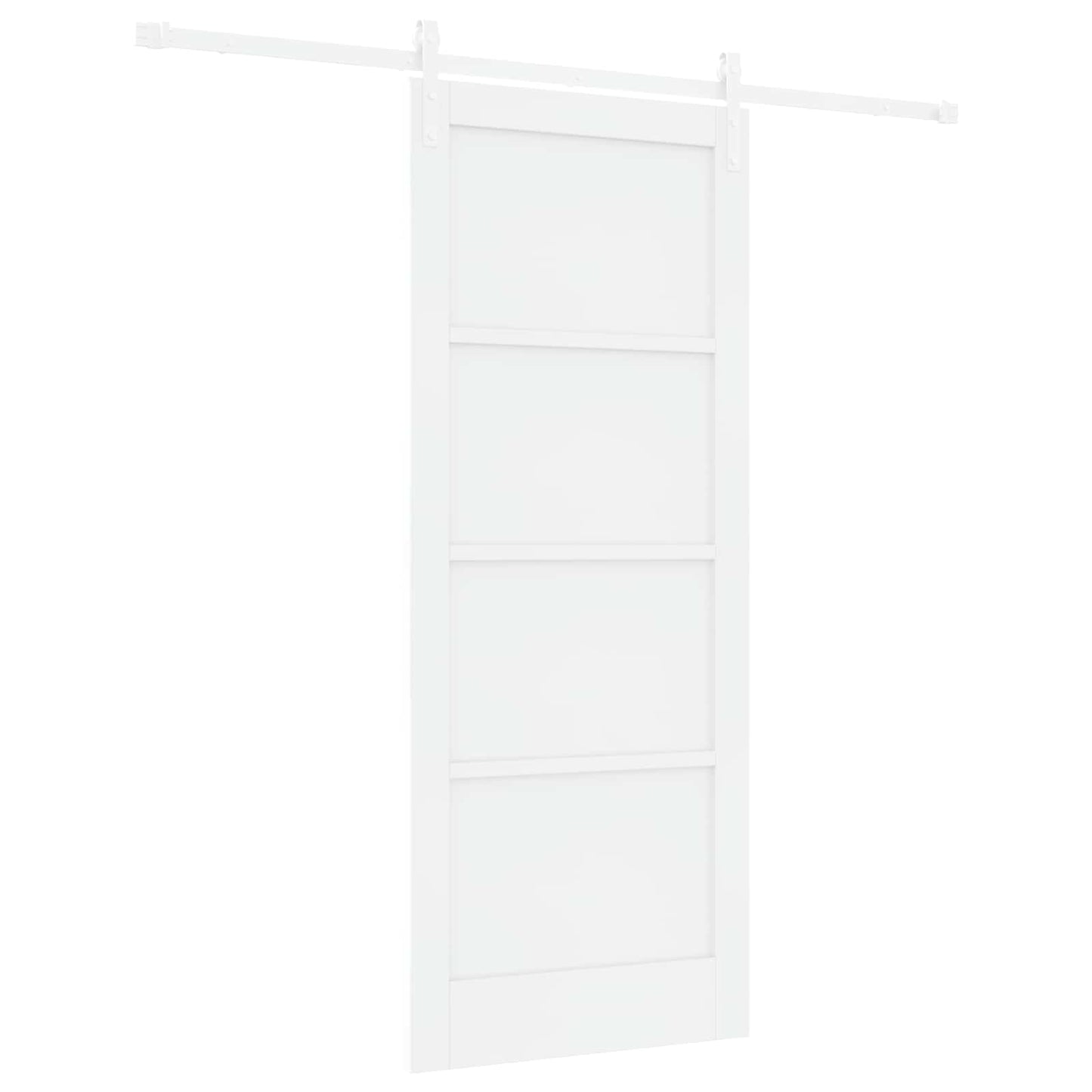 vidaXL Sliding Door White 83 x 202 cm Solid Pine Wood