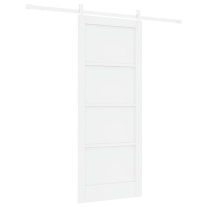 vidaXL Sliding Door White 83 x 202 cm Solid Pine Wood