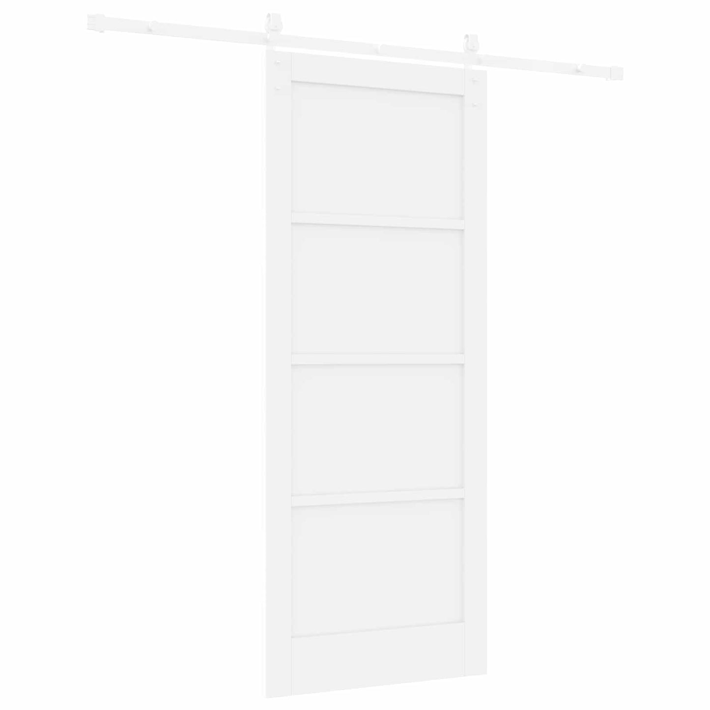 vidaXL Sliding Door White 83 x 202 cm Solid Pine Wood