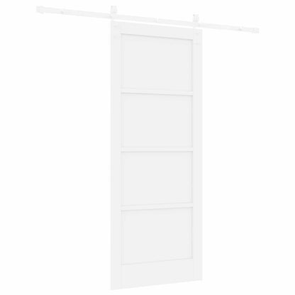 vidaXL Sliding Door White 83 x 202 cm Solid Pine Wood