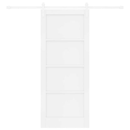 vidaXL Sliding Door White 83 x 202 cm Solid Pine Wood