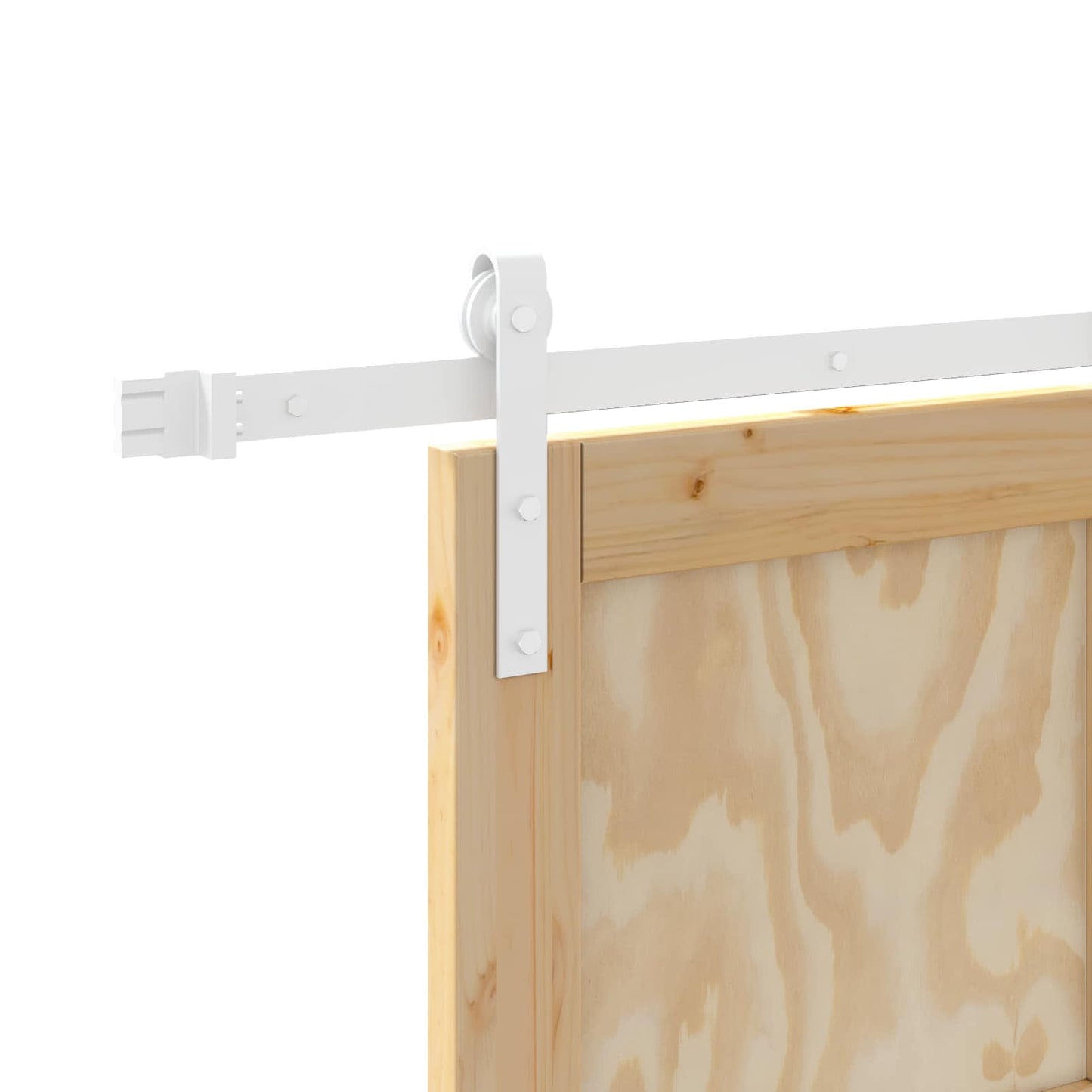 vidaXL Sliding Door Natural and White 86 x 211 cm Solid Pine Wood
