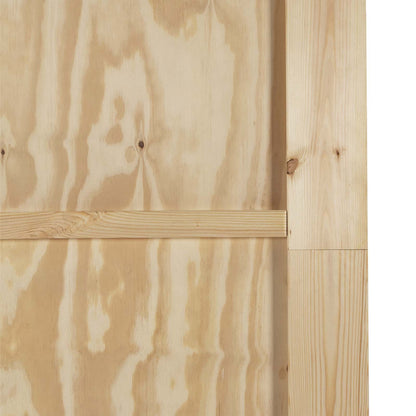vidaXL Sliding Door Natural 61 x 198.5 cm Solid Pine Wood