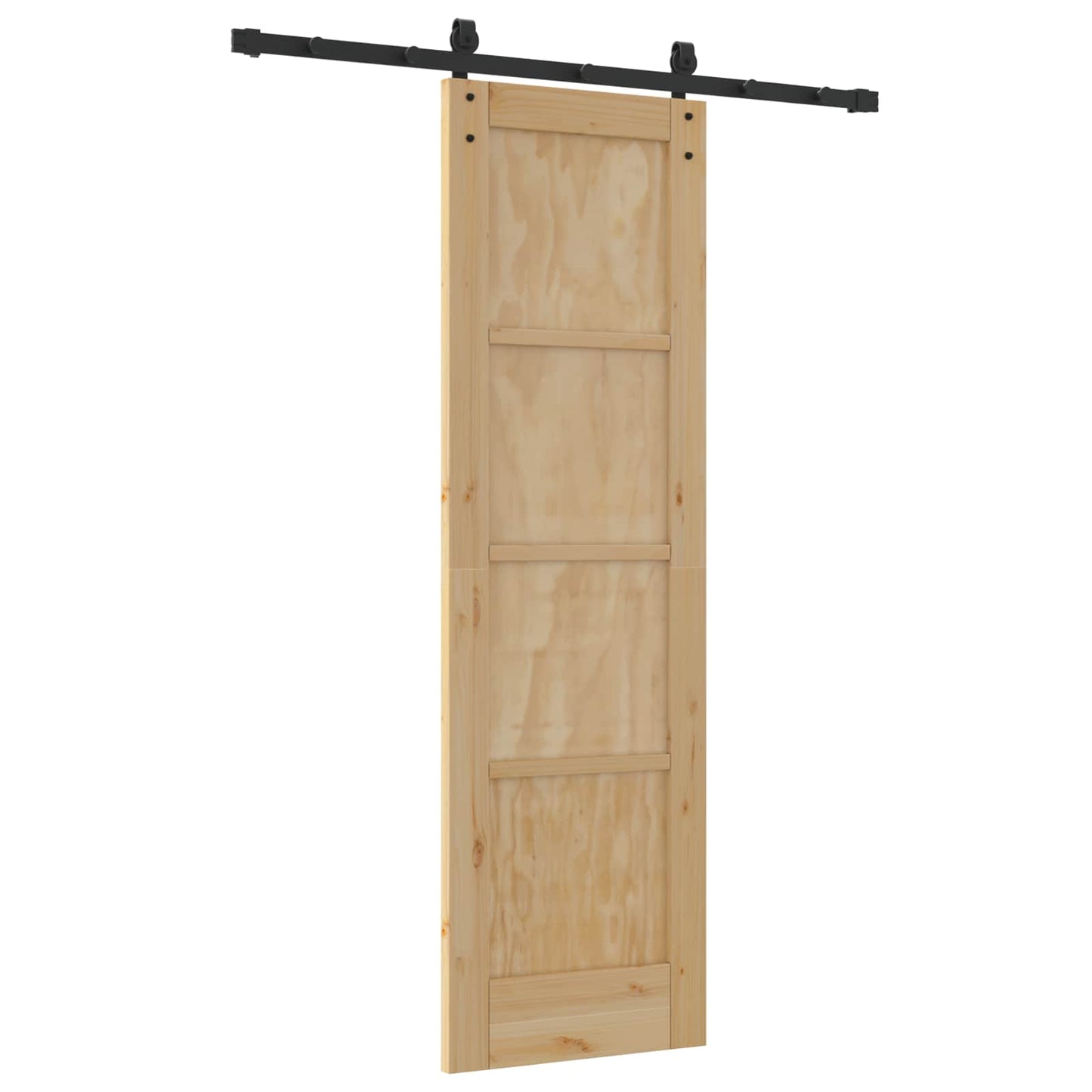 vidaXL Sliding Door Natural 61 x 198.5 cm Solid Pine Wood