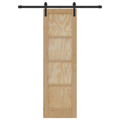 vidaXL Sliding Door Natural 61 x 198.5 cm Solid Pine Wood