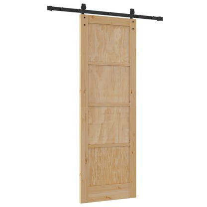 vidaXL Sliding Door Natural 73.5 x 211 cm Solid Pine Wood