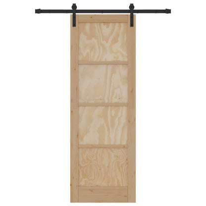 vidaXL Sliding Door Natural 73.5 x 211 cm Solid Pine Wood