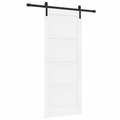vidaXL Sliding Door White 83 x 202 cm Solid Pine Wood