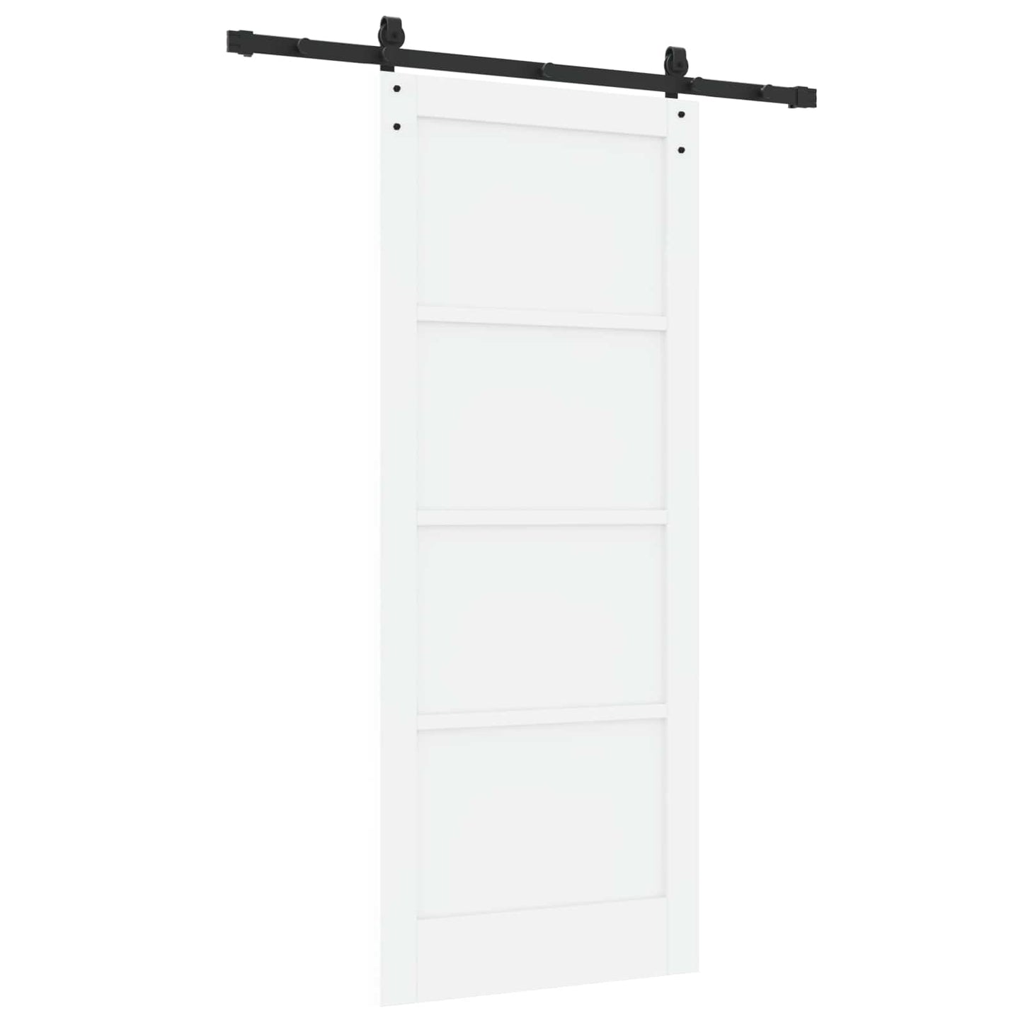vidaXL Sliding Door White 83 x 202 cm Solid Pine Wood