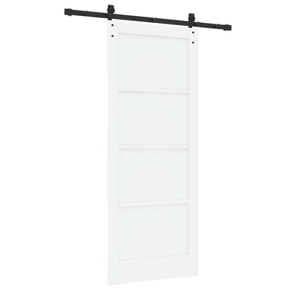 vidaXL Sliding Door White 83 x 202 cm Solid Pine Wood
