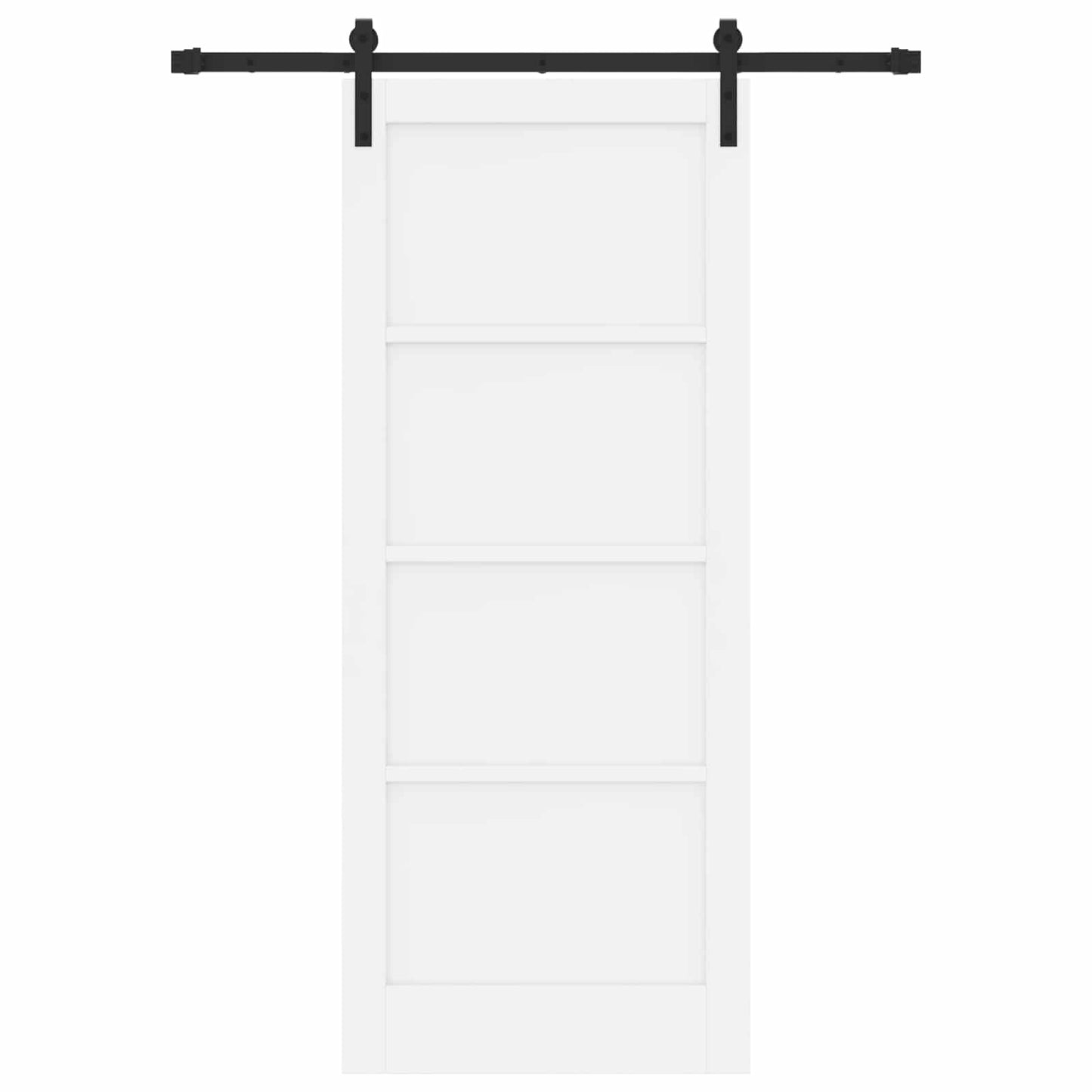 vidaXL Sliding Door White 83 x 202 cm Solid Pine Wood