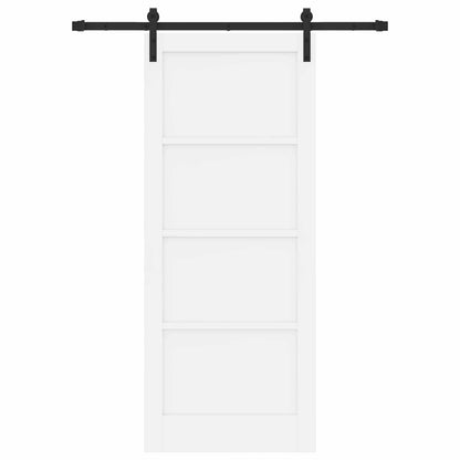 vidaXL Sliding Door White 83 x 202 cm Solid Pine Wood